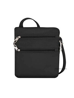 Anti-Theft Slim Double Zip Crossbody Bag RFID Blocking Travel Purse